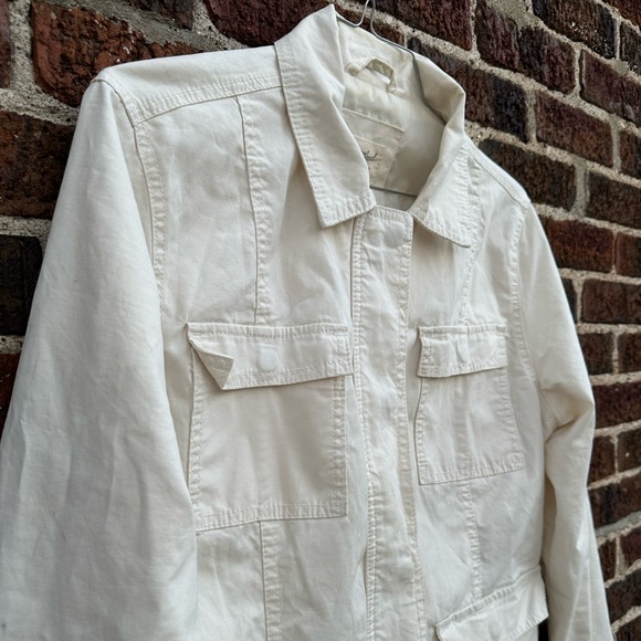 Target Universal Thread white collared utility jacket (size medium) with POCKETS - Picture 2 of 6